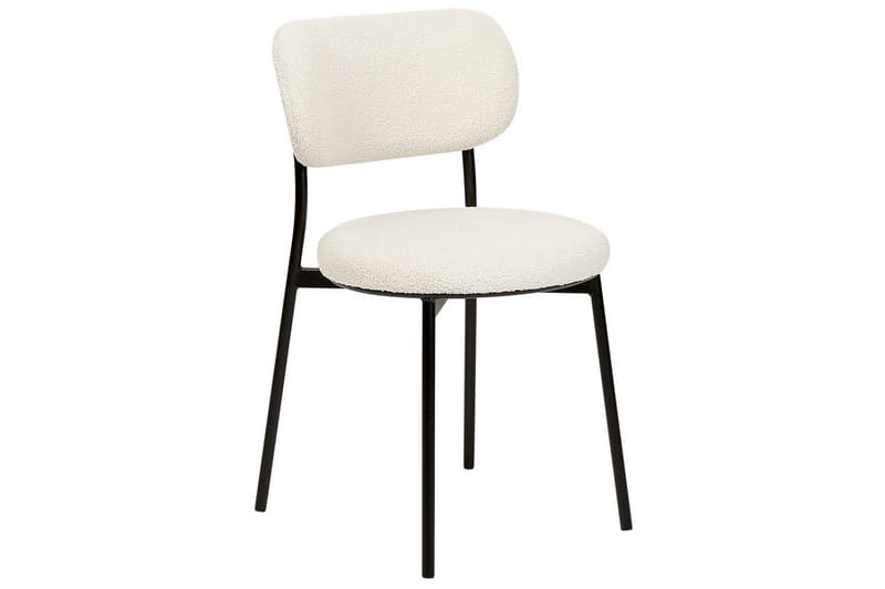 Matsalsstol Casey set om 2 Vit-Svart - Vit-Svart - Möbler - Stolar & fåtöljer - Matstol & köksstol