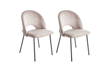 Matsalsstol Covelo set om 2 Beige-Svart