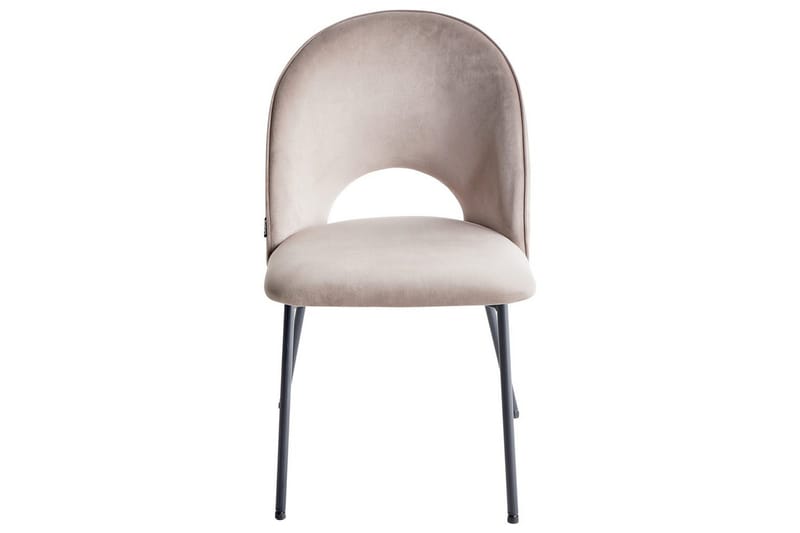 Matsalsstol Covelo set om 2 Beige-Svart - Beige-Svart - Möbler - Stolar & fåtöljer - Matstol & köksstol