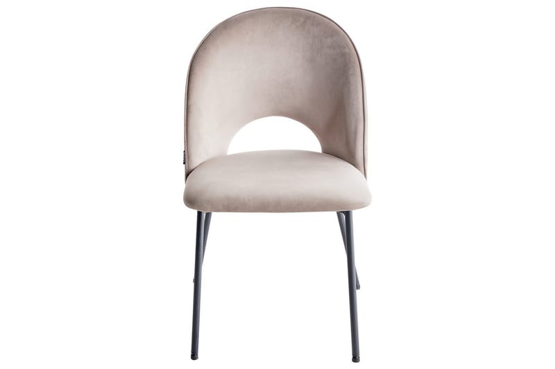 Matsalsstol Covelo set om 2 Beige-Svart - Beige-Svart - Möbler - Stolar & fåtöljer - Matstol & köksstol