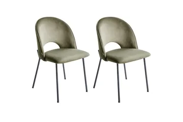 Matsalsstol Covelo set om 2 Grön-Svart