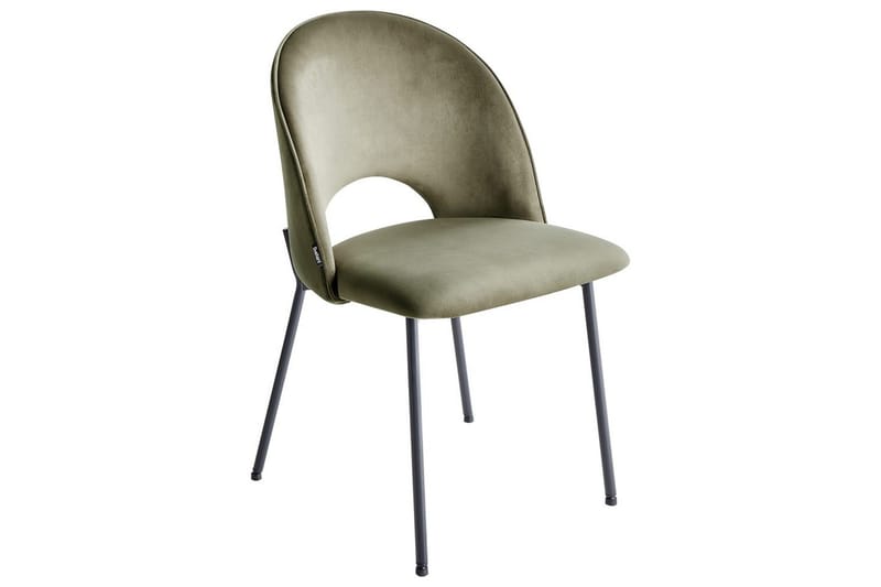 Matsalsstol Covelo set om 2 Grön-Svart - Grön-Svart - Möbler - Stolar & fåtöljer - Matstol & köksstol