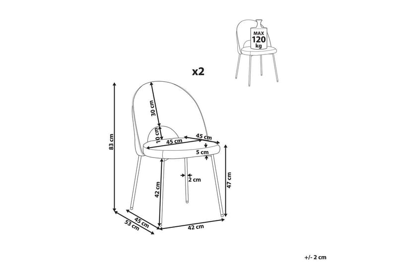 Matsalsstol Covelo set om 2 - Möbler - Stolar & fåtöljer - Matstol & köksstol