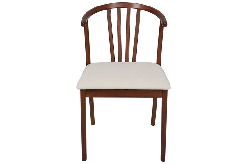 Matsalsstol Craig set om 2 Mörk Trä-Beige - Mörk Trä-Beige - Möbler - Stolar & fåtöljer - Matstol & köksstol