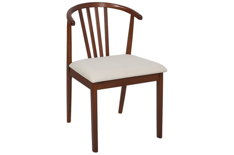 Matsalsstol Craig set om 2 Mörk Trä-Beige - Mörk Trä-Beige - Möbler - Stolar & fåtöljer - Matstol & köksstol