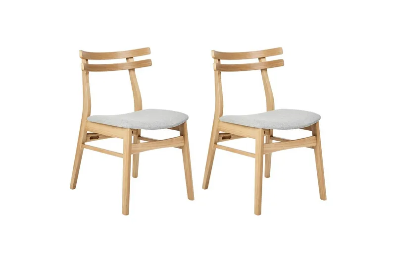 Matsalsstol Cynthiana set om 2 Ljus Trä-Grå, Ljus Trä-Grå