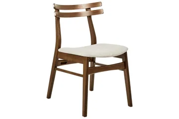 Matsalsstol Cynthiana set om 2 Mörk Trä-Beige - Mörk Trä-Beige - Möbler - Stolar & fåtöljer - Matstol & köksstol