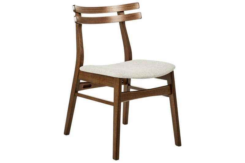 Matsalsstol Cynthiana set om 2 Mörk Trä-Beige - Mörk Trä-Beige - Möbler - Stolar & fåtöljer - Matstol & köksstol