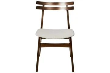 Matsalsstol Cynthiana set om 2 Mörk Trä-Beige - Mörk Trä-Beige - Möbler - Stolar & fåtöljer - Matstol & köksstol