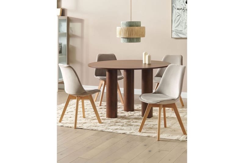 Matsalsstol Dakota Ii set om 2 Beige-Ljust Trä - Beige-Ljust Trä - Möbler - Stolar & fåtöljer - Matstol & köksstol