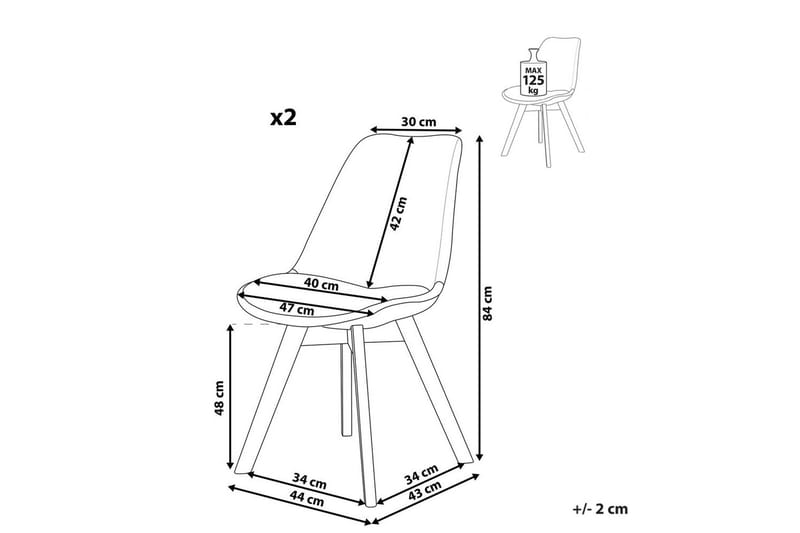 Matsalsstol Dakota Ii set om 2 Beige-Ljust Trä - Beige-Ljust Trä - Möbler - Stolar & fåtöljer - Matstol & köksstol