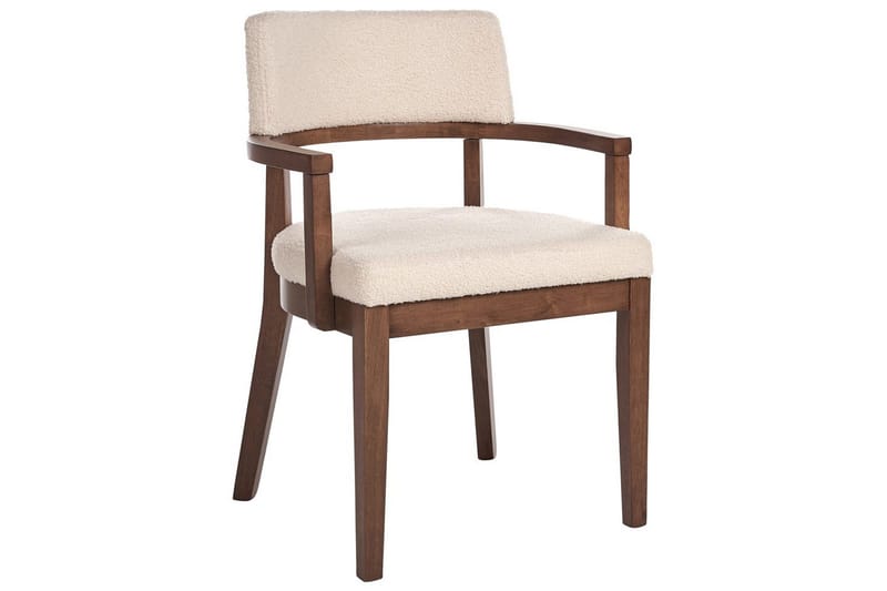 Matsalsstol Dalbo set om 2 Beige-Mörkt Trä - Beige-Mörkt Trä - Möbler - Stolar & fåtöljer - Matstol & köksstol