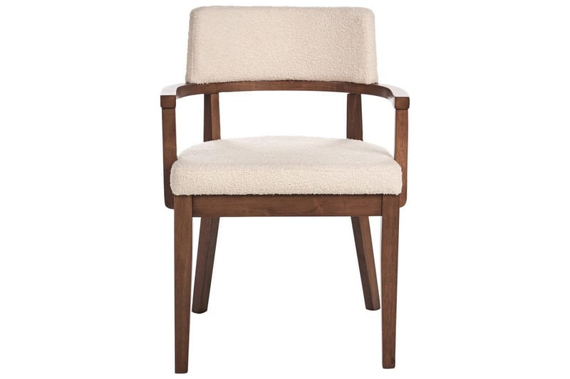 Matsalsstol Dalbo set om 2 Beige-Mörkt Trä - Beige-Mörkt Trä - Möbler - Stolar & fåtöljer - Matstol & köksstol