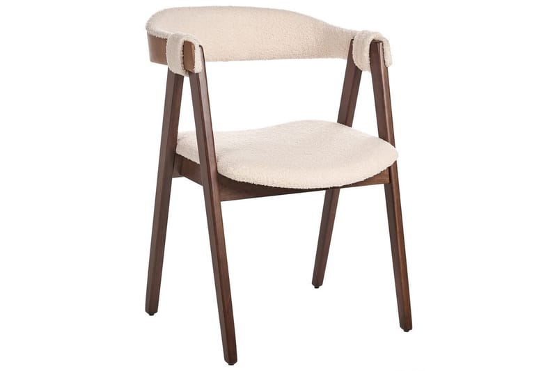 Matsalsstol Day set om 2 Beige-Mörkt Trä - Beige-Mörkt Trä - Möbler - Stolar & fåtöljer - Matstol & köksstol