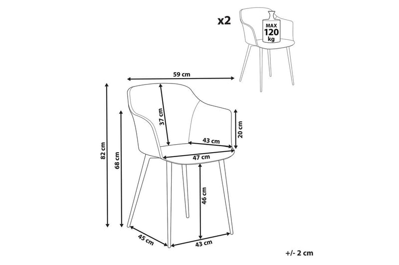 Matsalsstol Elim set om 2 - Möbler - Stolar & fåtöljer - Matstol & köksstol