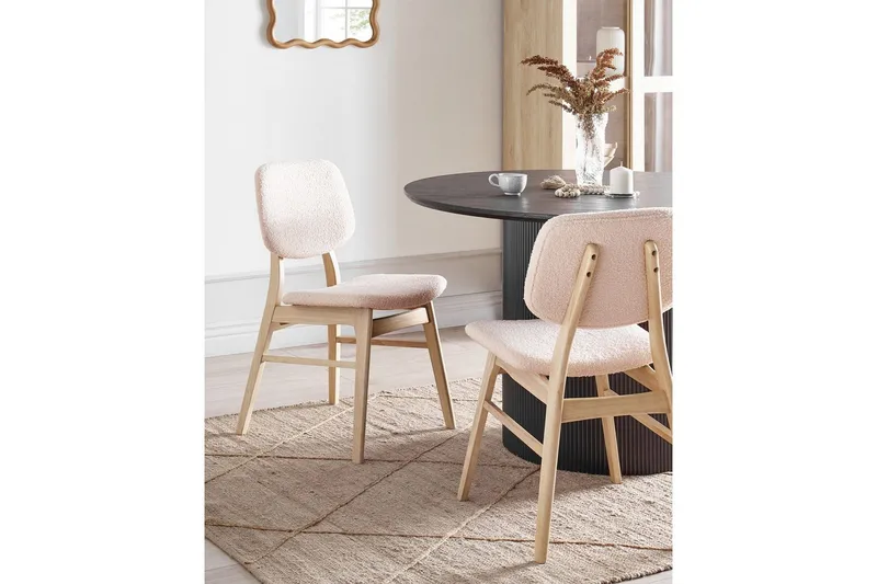 Matsalsstol Ella set om 2 Ljus Trä-Beige - Ljus Trä-Beige - Möbler - Stolar & fåtöljer - Matstol & köksstol