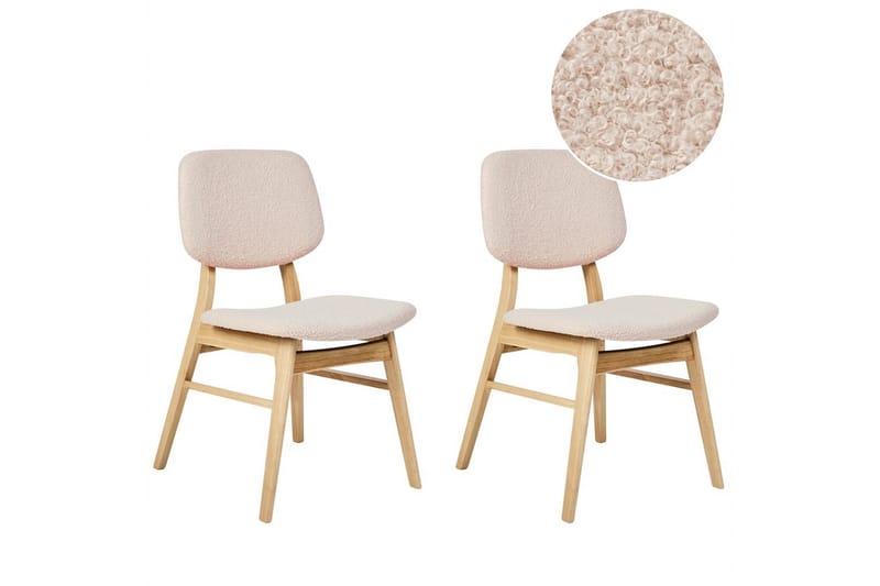 Matsalsstol Ella set om 2 Ljus Trä-Beige - Ljus Trä-Beige - Möbler - Stolar & fåtöljer - Matstol & köksstol