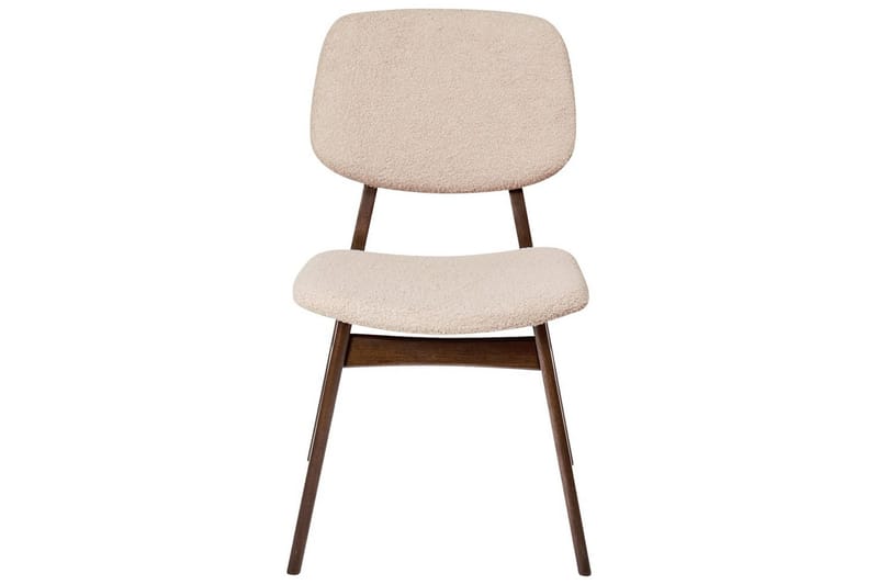Matsalsstol Ella set om 2 Mörk Trä-Beige - Mörk Trä-Beige - Möbler - Stolar & fåtöljer - Matstol & köksstol