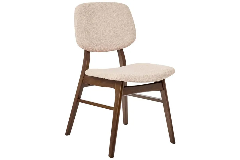 Matsalsstol Ella set om 2 Mörk Trä-Beige - Mörk Trä-Beige - Möbler - Stolar & fåtöljer - Matstol & köksstol