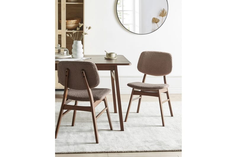 Matsalsstol Ella set om 2 Mörkt Trä-Grått - Mörkt Trä-Grått - Möbler - Stolar & fåtöljer - Matstol & köksstol