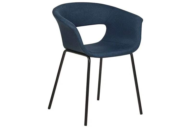 Matsalsstol Elma set om 2 Blå-Svart - Blå-Svart - Möbler - Stolar & fåtöljer - Matstol & köksstol