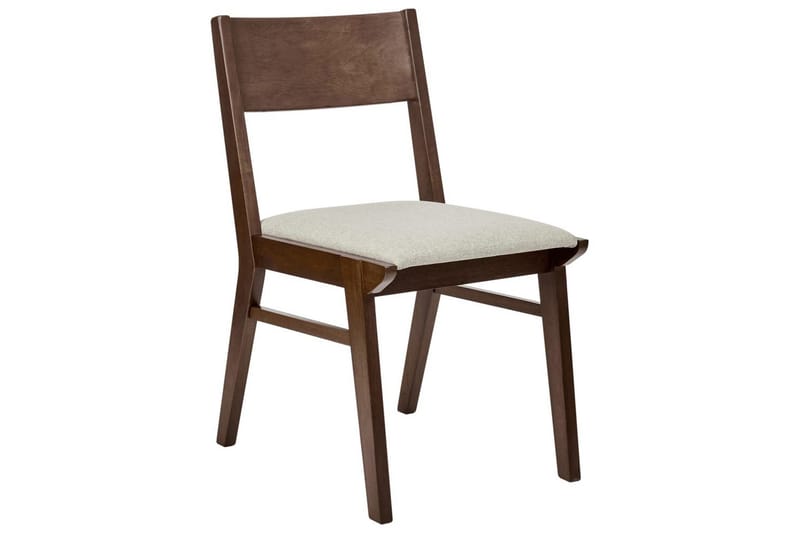 Matsalsstol Enola set om 2 Mörk Trä-Beige - Mörk Trä-Beige - Möbler - Stolar & fåtöljer - Matstol & köksstol