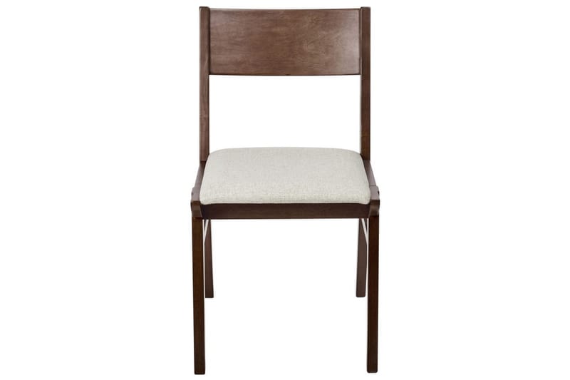 Matsalsstol Enola set om 2 Mörk Trä-Beige - Mörk Trä-Beige - Möbler - Stolar & fåtöljer - Matstol & köksstol