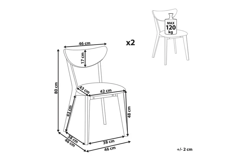 Matsalsstol Erie set om 2 - Möbler - Stolar & fåtöljer - Matstol & köksstol