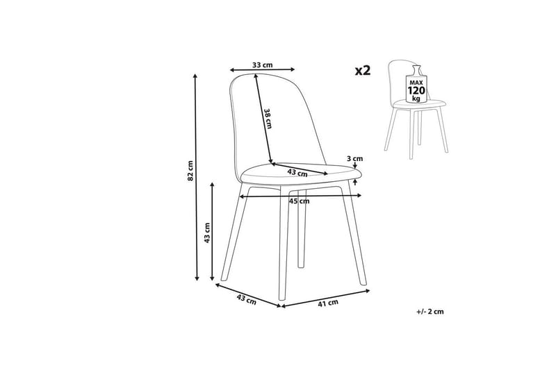 Matsalsstol Fomby set om 2 Blå - Blå - Möbler - Stolar & fåtöljer - Matstol & köksstol