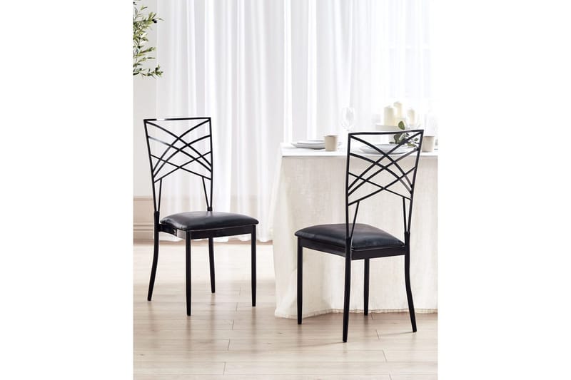 Matsalsstol Girard set om 2 Svart - Svart - Möbler - Stolar & fåtöljer - Matstol & köksstol