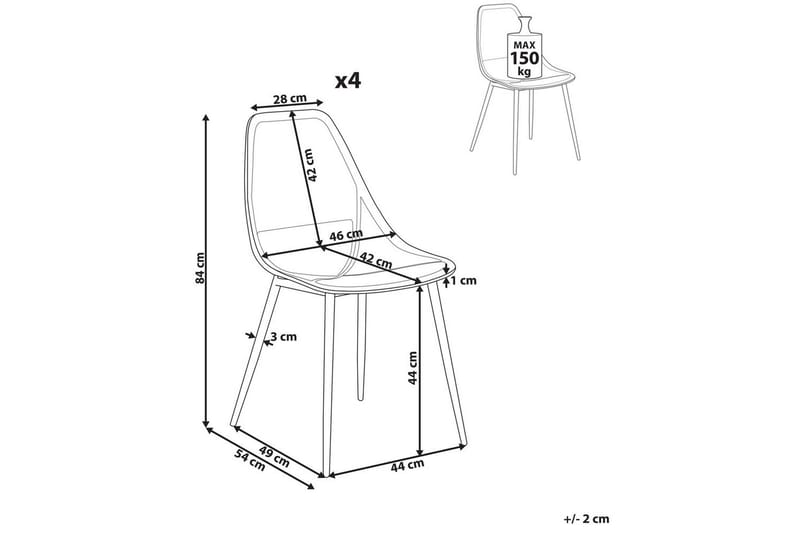 Matsalsstol Hazelton set om 4 Vit-Ljust Trä - Vit-Ljust Trä - Möbler - Stolar & fåtöljer - Matstol & köksstol