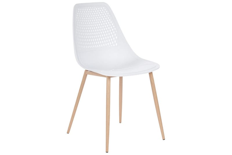 Matsalsstol Hazelton set om 4 Vit-Ljust Trä - Vit-Ljust Trä - Möbler - Stolar & fåtöljer - Matstol & köksstol