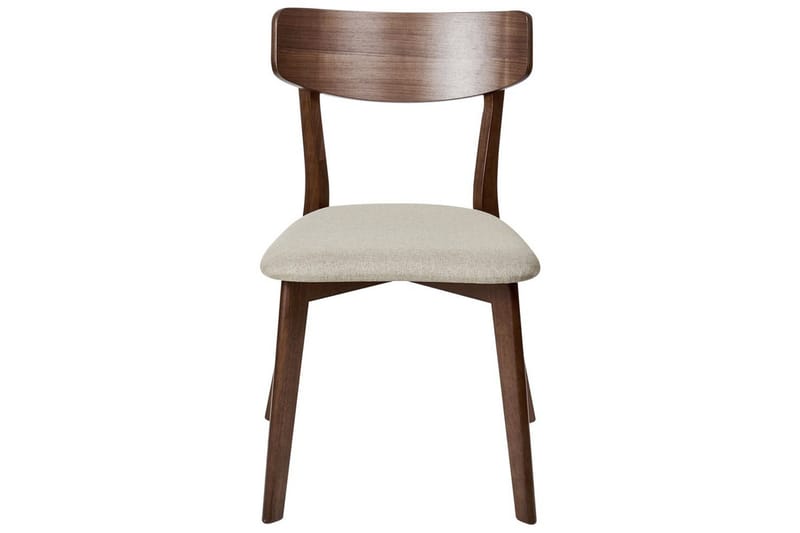 Matsalsstol Hope set om 2 Mörk Trä-Beige - Mörk Trä-Beige - Möbler - Stolar & fåtöljer - Matstol & köksstol