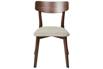 Matsalsstol Hope set om 2 Mörk Trä-Beige - Mörk Trä-Beige - Möbler - Stolar & fåtöljer - Matstol & köksstol
