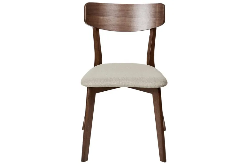 Matsalsstol Hope set om 2 Mörk Trä-Beige - Mörk Trä-Beige - Möbler - Stolar & fåtöljer - Matstol & köksstol