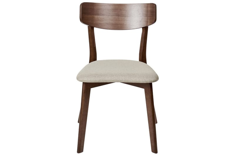 Matsalsstol Hope set om 2 Mörk Trä-Beige - Mörk Trä-Beige - Möbler - Stolar & fåtöljer - Matstol & köksstol