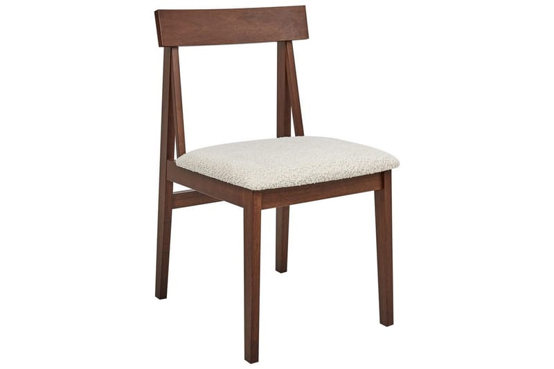 Matsalsstol Isle set om 2 Mörk Trä-Beige - Mörk Trä-Beige - Möbler - Stolar & fåtöljer - Matstol & köksstol