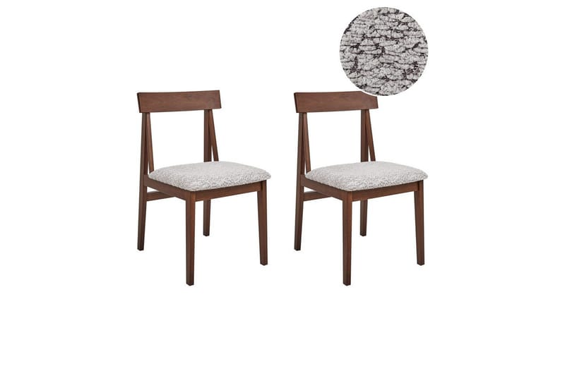 Matsalsstol Isle set om 2 Mörkt Trä-Grått, Mörkt Trä-Grått