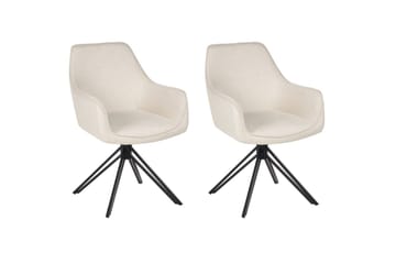 Matsalsstol Jodar set om 2 Beige-Svart