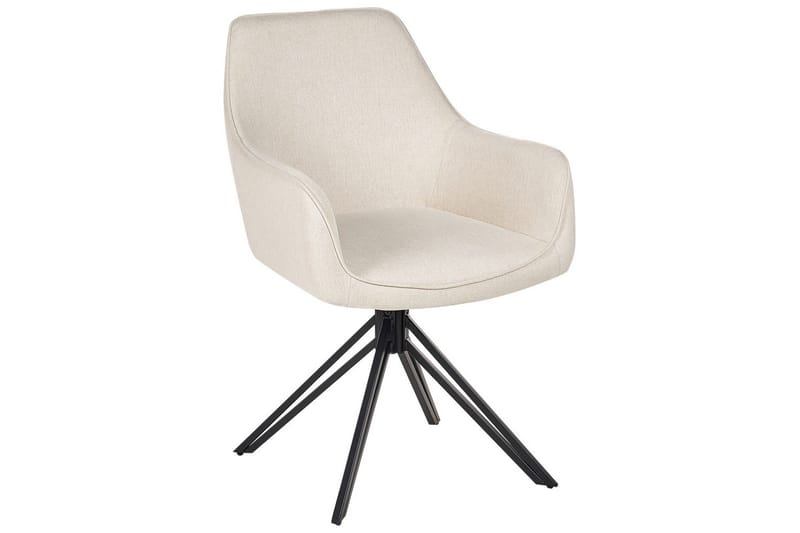 Matsalsstol Jodar set om 2 Beige-Svart - Beige-Svart - Möbler - Stolar & fåtöljer - Matstol & köksstol