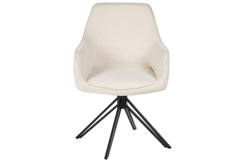 Matsalsstol Jodar set om 2 Beige-Svart - Beige-Svart - Möbler - Stolar & fåtöljer - Matstol & köksstol
