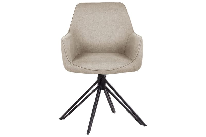 Matsalsstol Jodar set om 2 Taupe-Svart - Taupe-Svart - Möbler - Stolar & fåtöljer - Matstol & köksstol