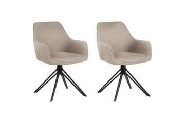 Matsalsstol Jodar set om 2 Taupe-Svart