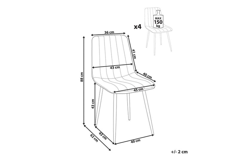 Matsalsstol Kalispell set om 4 - Möbler - Stolar & fåtöljer - Matstol & köksstol