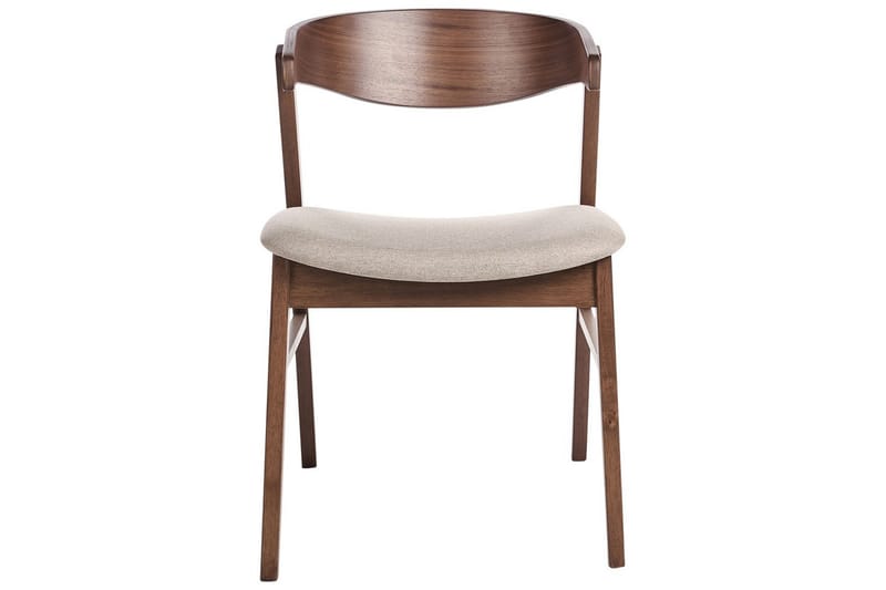 Matsalsstol Lilly set om 2 Beige-Mörkt Trä - Beige-Mörkt Trä - Möbler - Stolar & fåtöljer - Matstol & köksstol