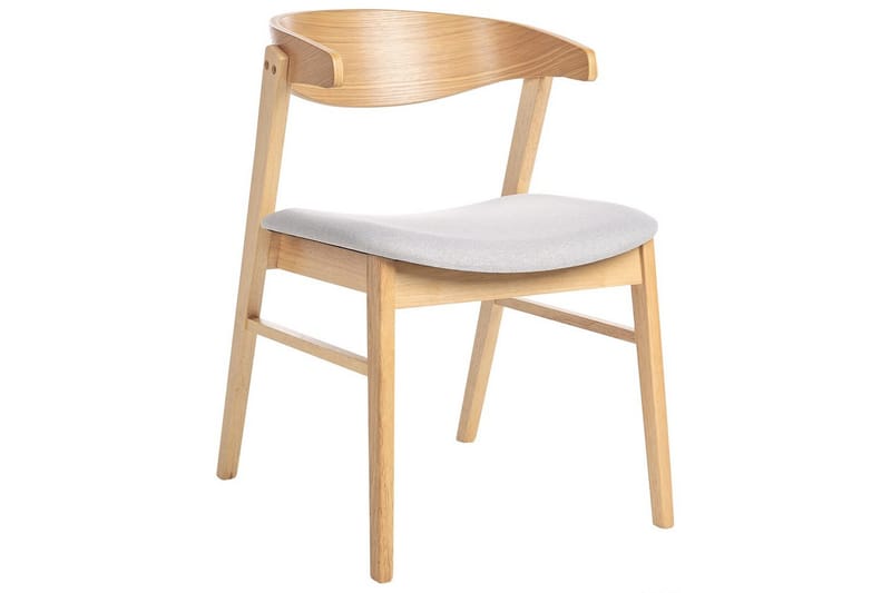 Matsalsstol Lilly set om 2 Grå-Ljust Trä - Grå-Ljust Trä - Möbler - Stolar & fåtöljer - Matstol & köksstol