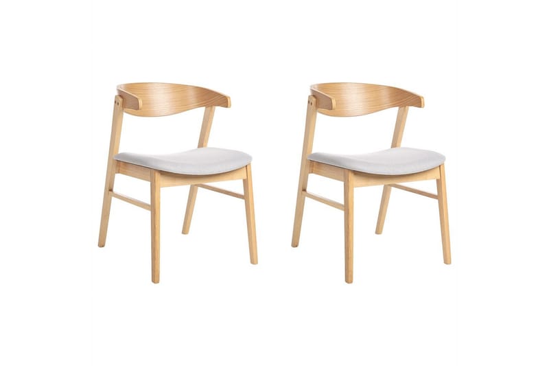 Matsalsstol Lilly set om 2 Grå-Ljust Trä - Grå-Ljust Trä - Möbler - Stolar & fåtöljer - Matstol & köksstol
