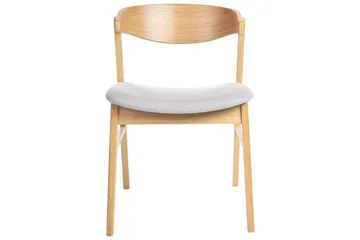 Matsalsstol Lilly set om 2 Grå-Ljust Trä - Grå-Ljust Trä - Möbler - Stolar & fåtöljer - Matstol & köksstol