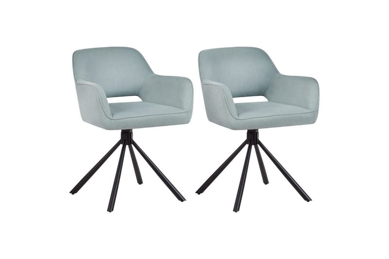 Matsalsstol Loures set om 2 Mintgrön-Svart, Mintgrön-Svart