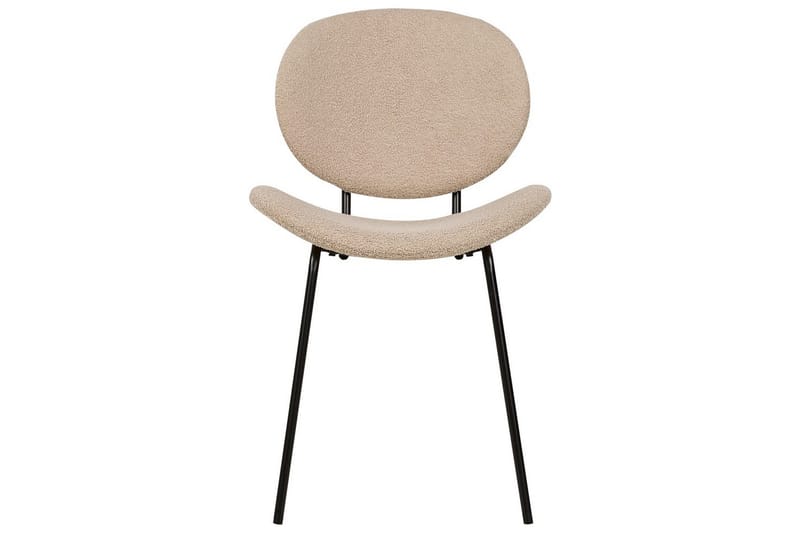Matsalsstol Luana set om 2 Beige-Svart - Beige-Svart - Möbler - Stolar & fåtöljer - Matstol & köksstol